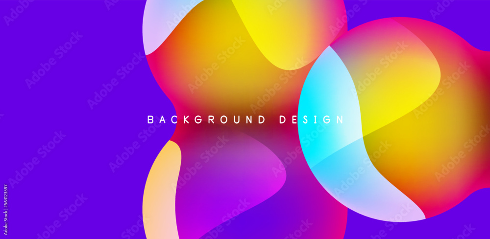 Bright abstract background glossy shiny circle and sphere composition. Minimalist geometric vector Illustration For Wallpaper, Banner, Background, Card