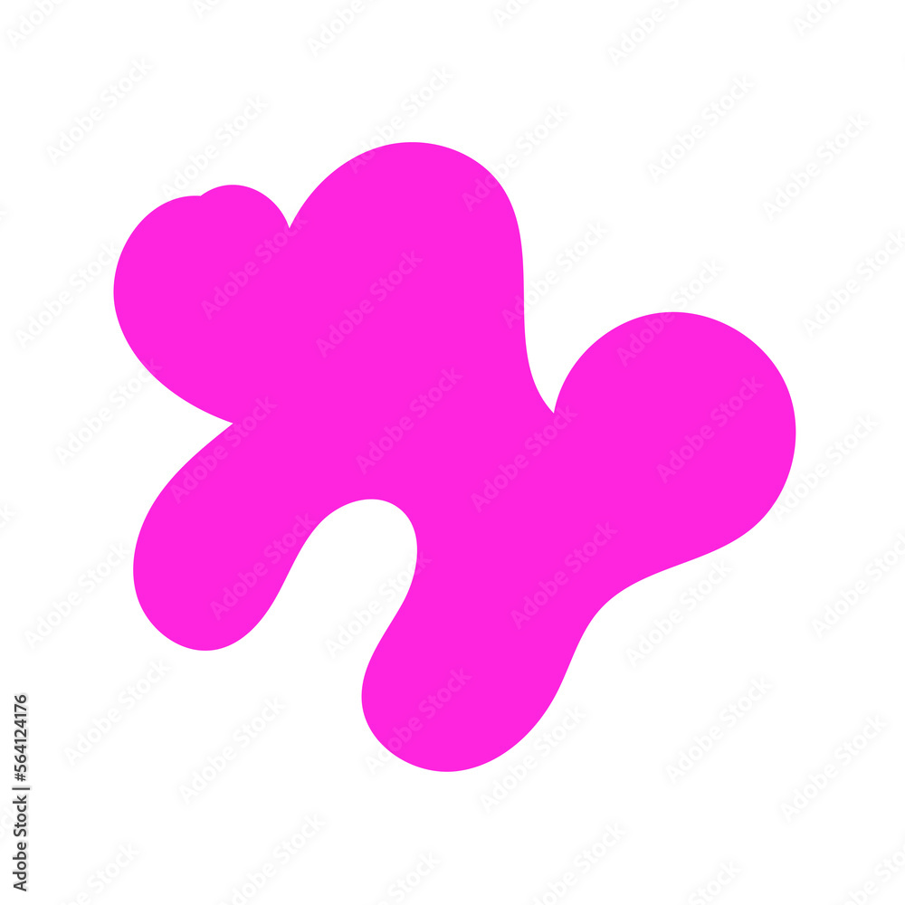Pink Abstract Shape Squiggly Line Pink Abstract Shape Squiggly Line