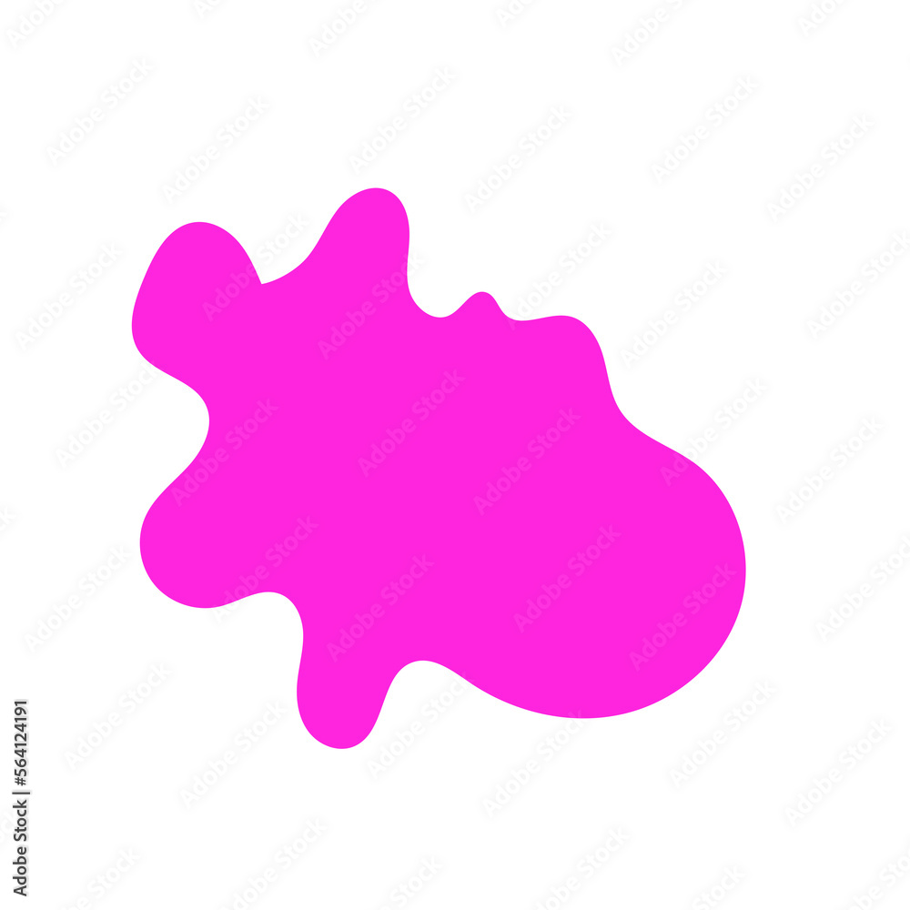 Pink Abstract Shape Squiggly Line Pink Abstract Shape Squiggly Line