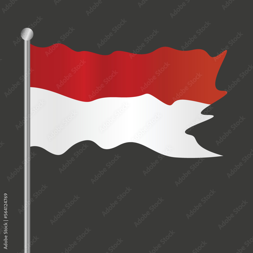 Naklejka premium country flag of asia indonesia
