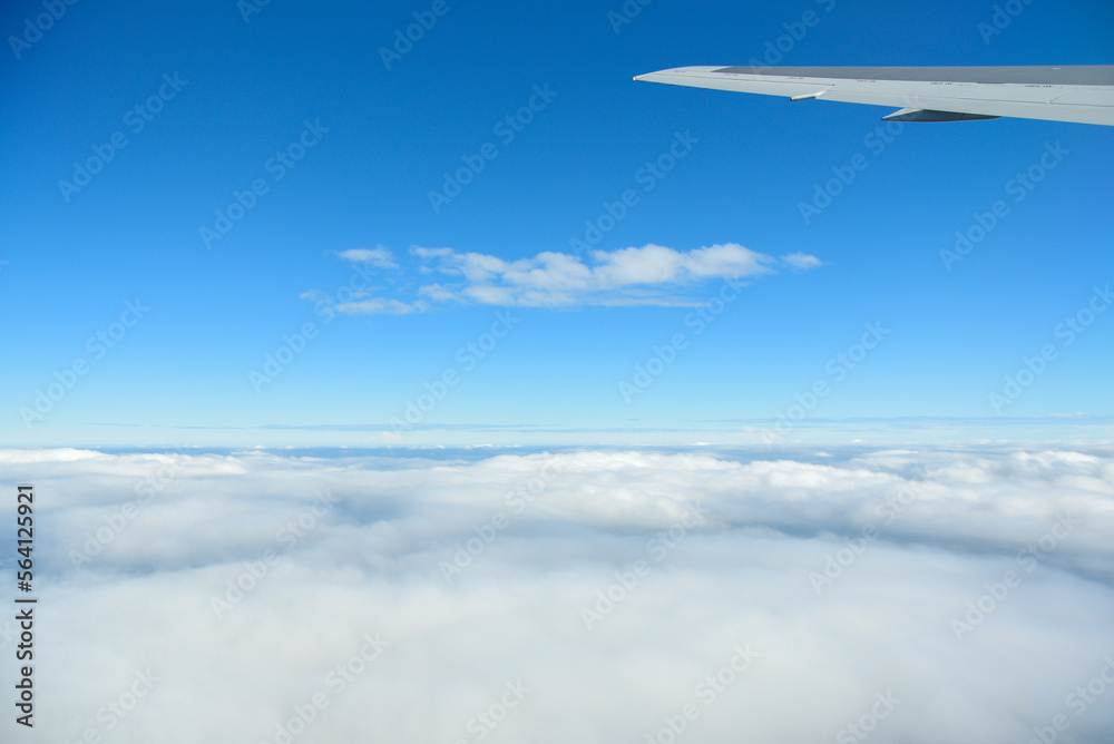 Fototapeta premium 飛行機から眺める沖縄の美しい海の風景