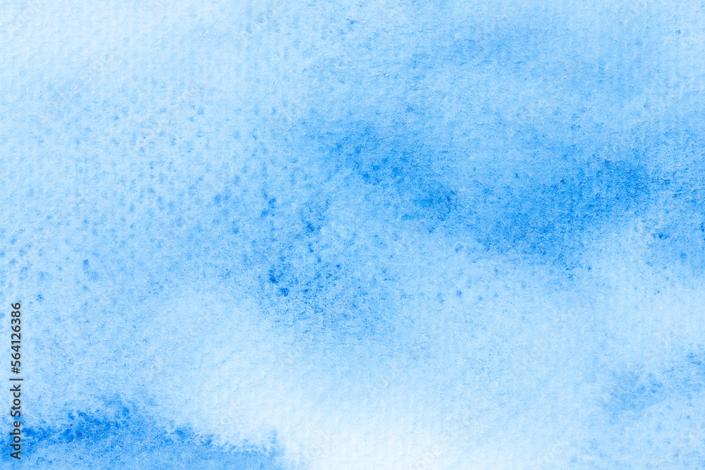 Fototapeta premium blue watercolor, paint stroke gradient color combination on drawing paper use as background