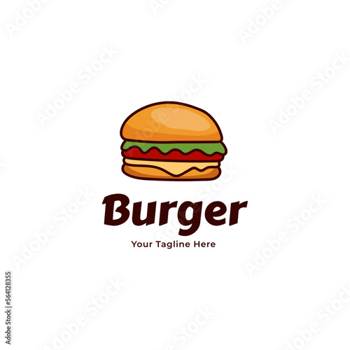 sandwich vector logo template or homemade sandwich logo illustration. Sandwich shop logo design template 