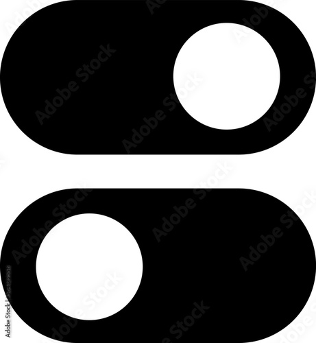 Toggle switch vector icon, On and Off illustration on white background..eps
