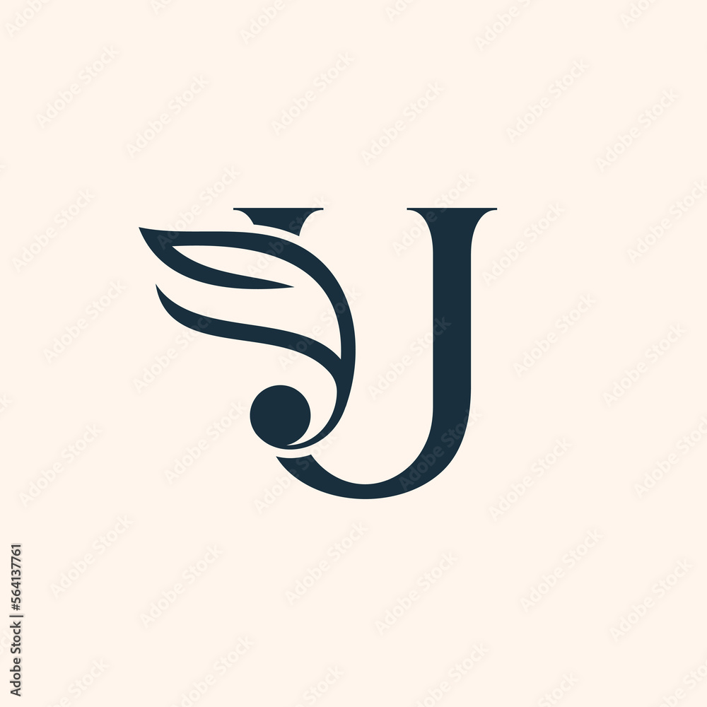 COSMETIC BEAUTY SPA MASSAGE WEDDING LOGO LETTER U