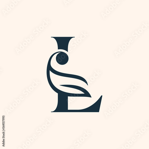 COSMETIC BEAUTY SPA MASSAGE WEDDING LOGO LETTER L