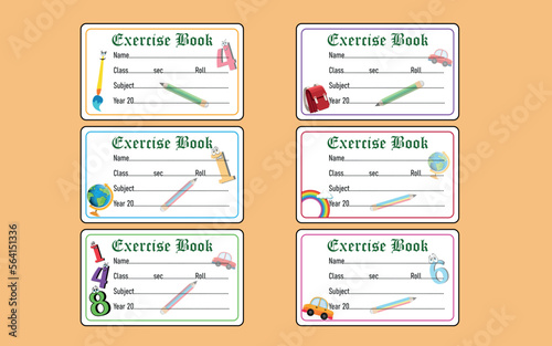 Exercise book labels Template, Back to school labels for exercise books- all subjects.