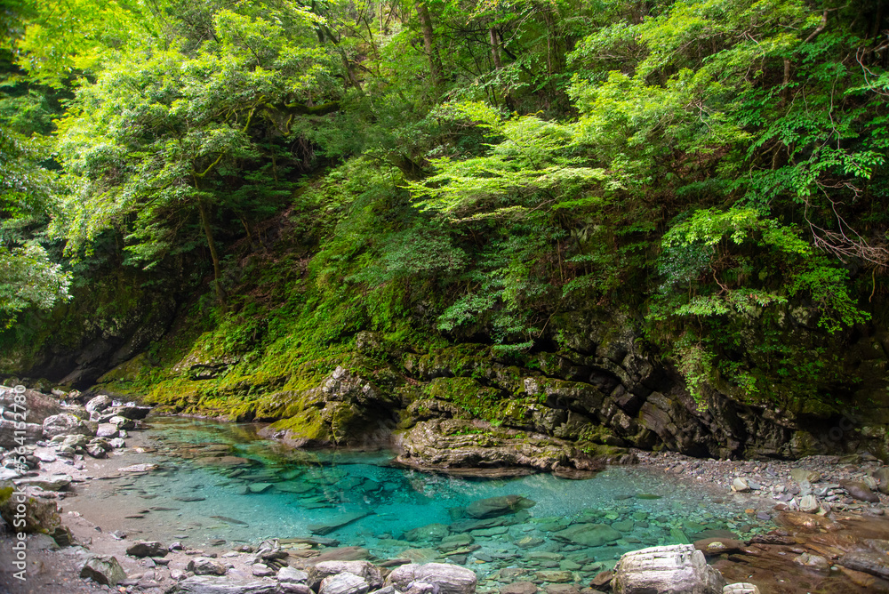日本の原風景を思わせるとても美しい四国山地の風景 日本の原風景を思わせるとても美しい四国山地の風景