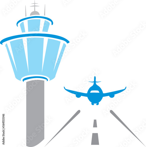 Airplane landing at airport