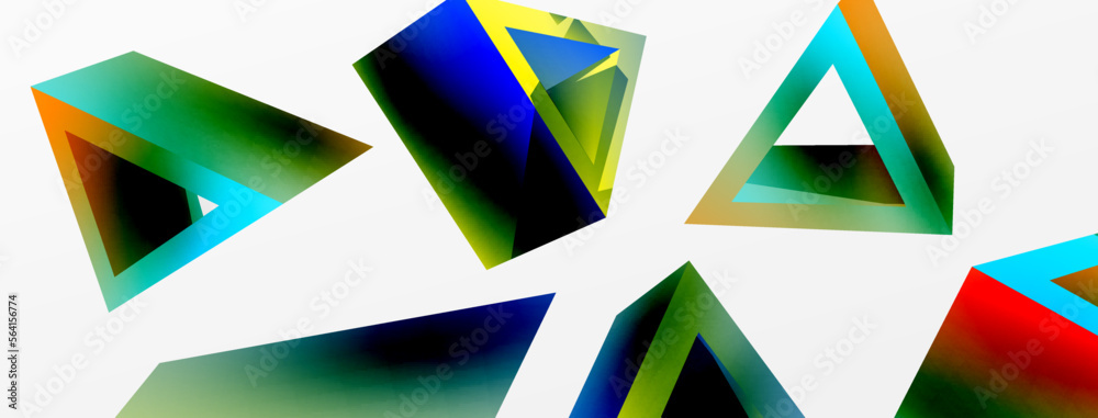 3d triangle abstract background. Basic shape technology or business concept composition. Trendy techno business template for wallpaper, banner, background or landing 3d triangle abstract background. Basic shape technology or business concept composition. Trendy techno business template for wallpaper, banner, background or landing