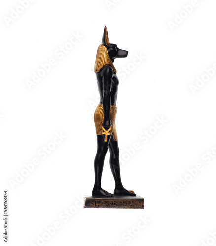 Konstfotografi egyptian god anubis isolated on white background