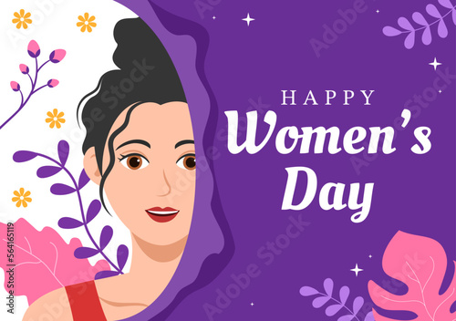 International Women's Day on March 8 Illustration to Celebrate the Achievements of Women in Flat Cartoon Hand Drawn Landing Page Templates