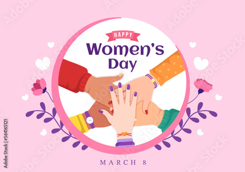 International Women's Day on March 8 Illustration to Celebrate the Achievements of Women in Flat Cartoon Hand Drawn Landing Page Templates
