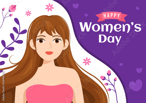 International Women's Day on March 8 Illustration to Celebrate the Achievements of Women in Flat Cartoon Hand Drawn Landing Page Templates