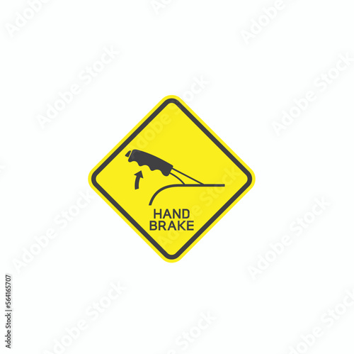 symbol of handbrake, car handbrake, vector art.