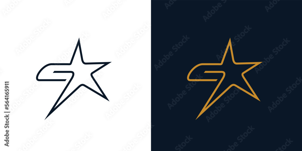 Modern and simple G star logo Modern and simple G star logo