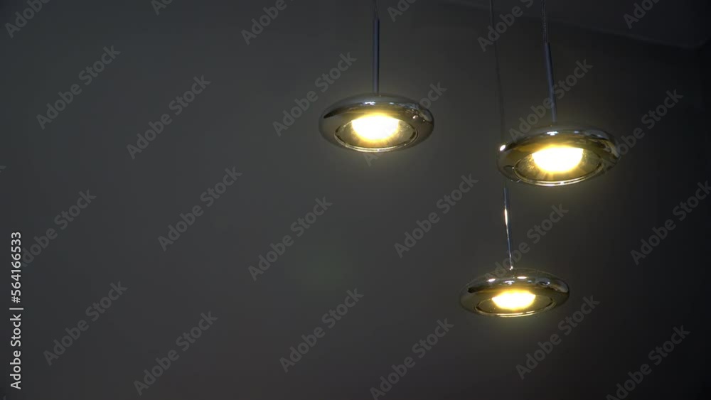 Modern interior led light is turned on