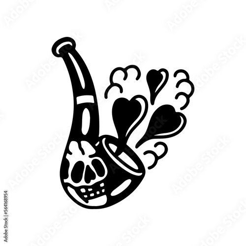 vector illustration of smoking pipe