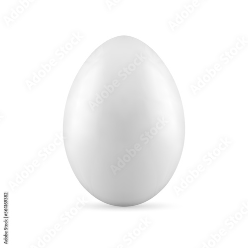 Fotografiet White Easter egg classic festive holiday protein treat 3d icon design element re