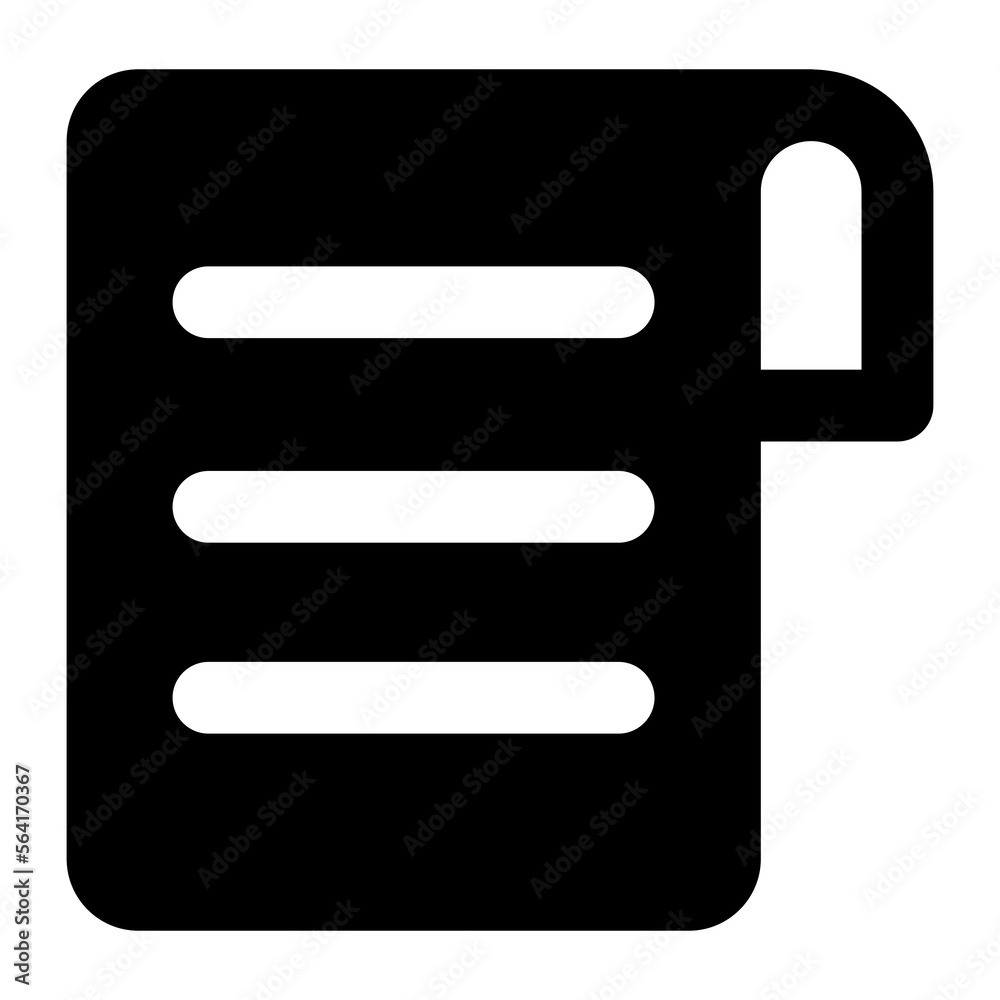 Document vector icon design in solid style Document vector icon design in solid style