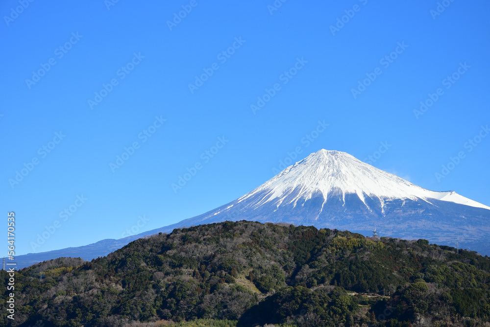 富士川から眺める富士山の絶景
