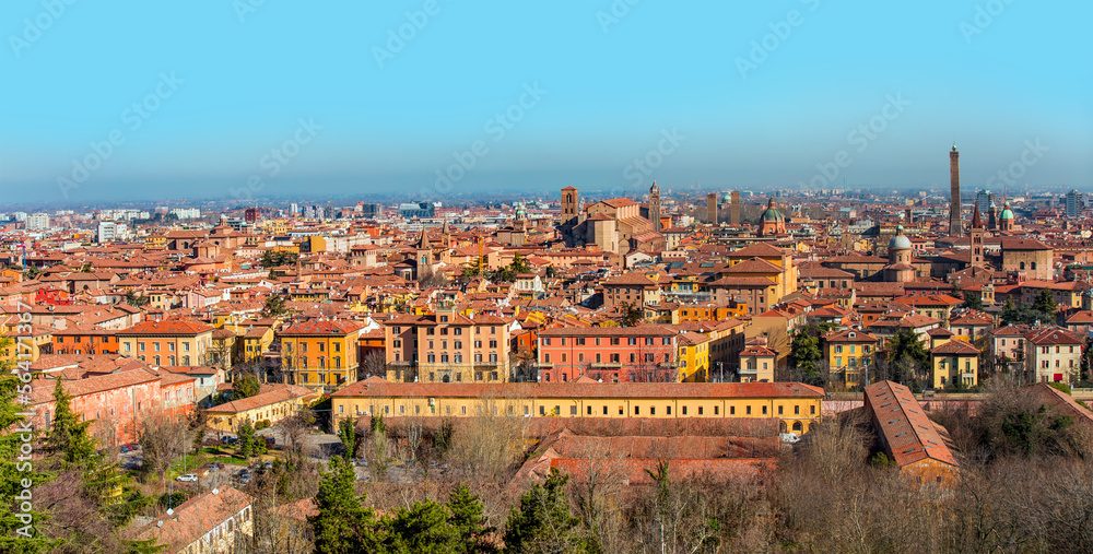 Panoramic view of Bologna, Italy