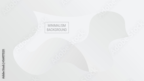 Minimalistic abstract white background with nice gradation waves. Vector illustration of background