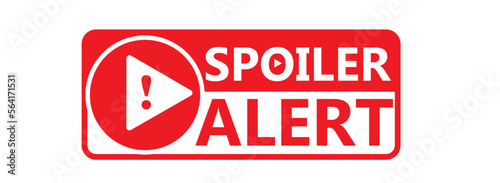 Spoiler alert vector icon,Spoiler alert rubber stamp ,Spoiler symbol set,play button Spoiler alert concept icon.
