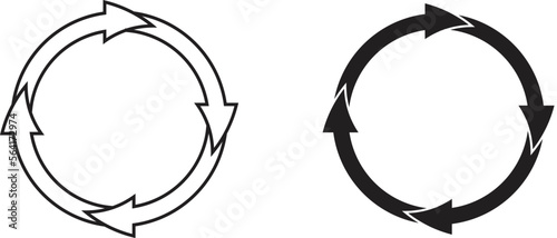 circle arrows, Reload arros Icon Vector illustration on white background. circle arrows, Reload arros Icon Flat design style, Flat symbol Vector illustration. vector icon for apps, websites, and logos photo