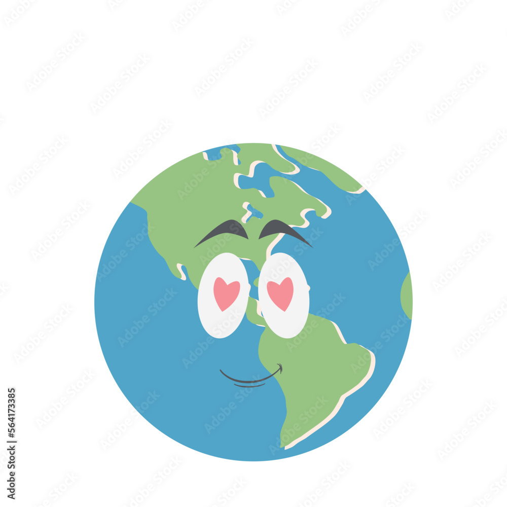 earth globe head emoticon face expression
