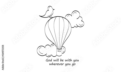 Scripture Illustration for Tattoo design. The message of the Gospel of Jesus Christ. Bible lesson for kids.
