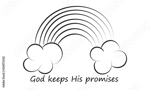 Scripture Illustration for Tattoo design. The message of the Gospel of Jesus Christ. Bible lesson for kids.