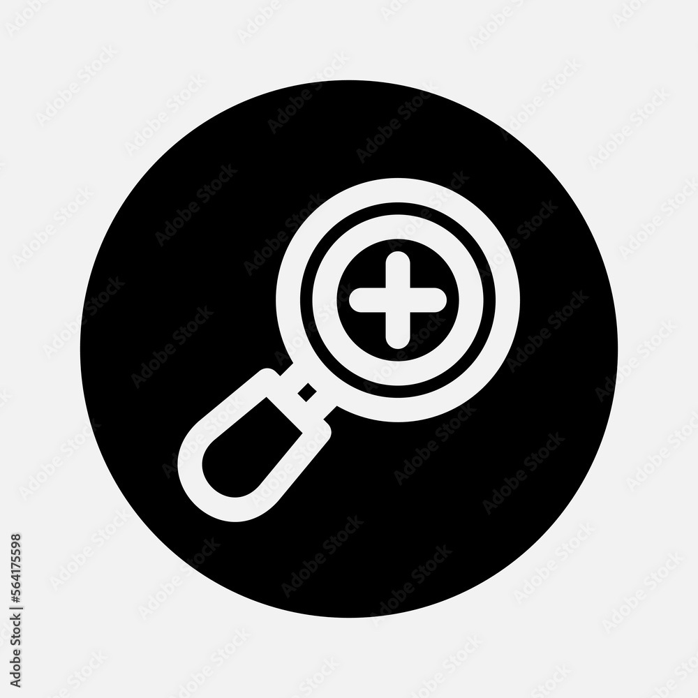 Zoom in icon in solid style about camera, use for website mobile app presentation Zoom in icon in solid style about camera, use for website mobile app presentation