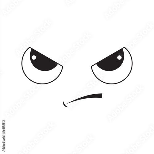 Angry face icon. Upset, disappointed face emoji sign and symbol transparent PNG.