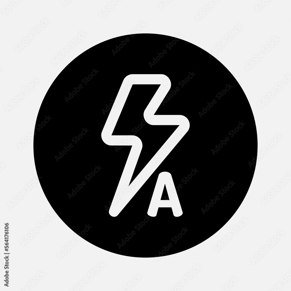 Auto flash icon in solid style about camera, use for website mobile app presentation Auto flash icon in solid style about camera, use for website mobile app presentation
