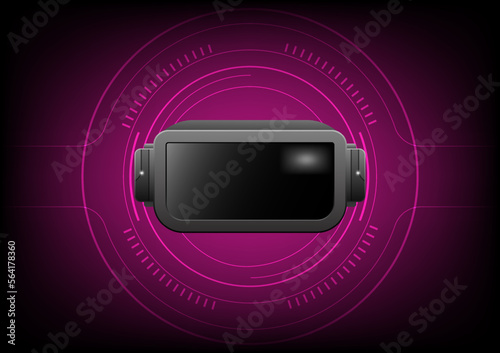 Portable elctronic gadget. Virtual reality eyeglasses for entertaiment.