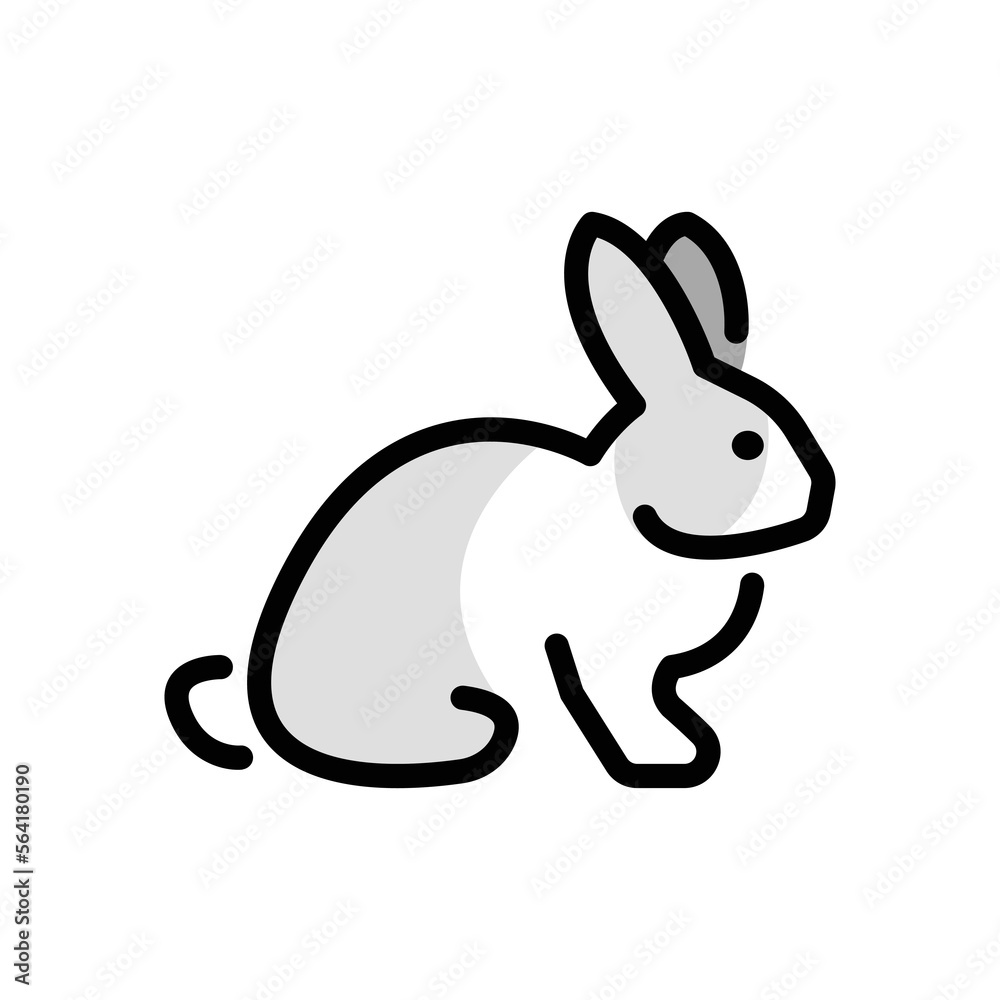Rabbit vector icon. Isolated spring, Easter, magic, bunny ears, rabbit-based character sign design. Rabbit vector icon. Isolated spring, Easter, magic, bunny ears, rabbit-based character sign design.