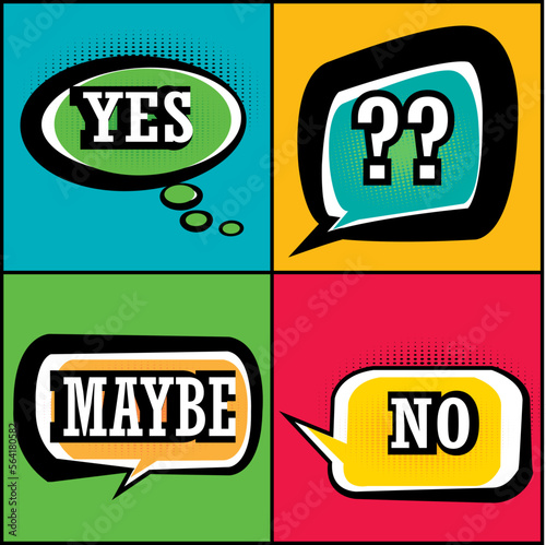 Yes no maybe comic text