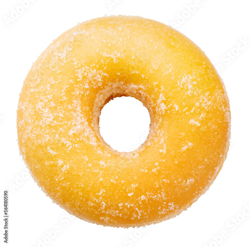 Sweet glazed donuts on a white background, Delicious glazed donuts isolated on white background PNG file.
