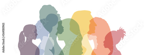 Women of different ethnicities together. 
