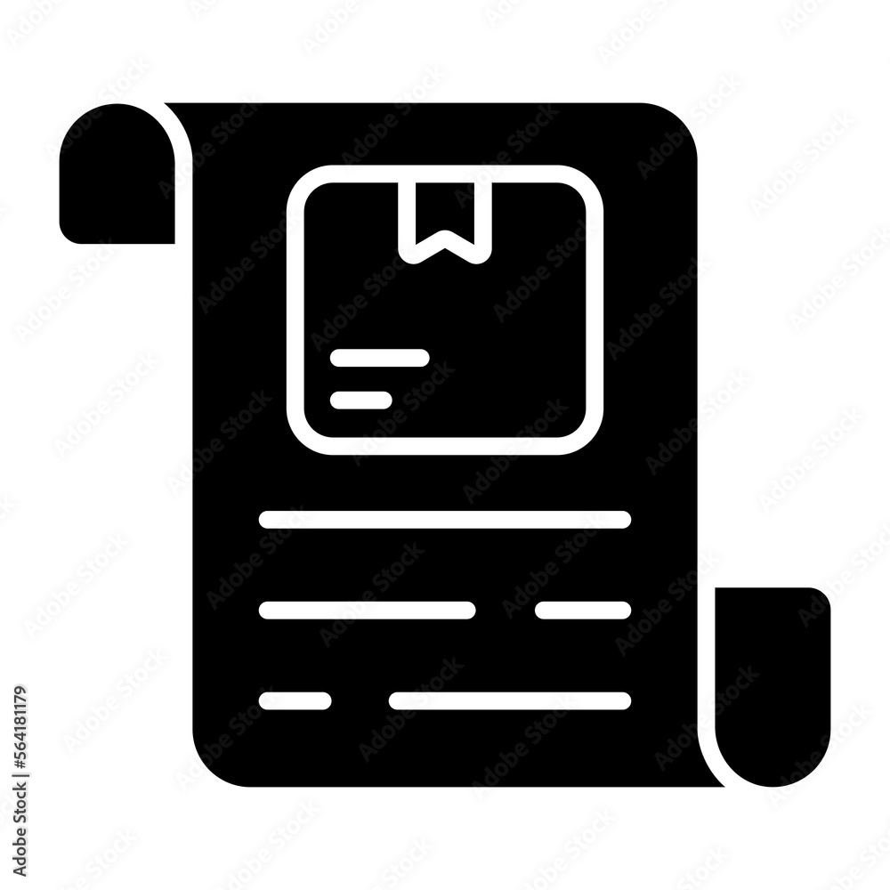 A document having a package symboling delivery detail A document having a package symboling delivery detail