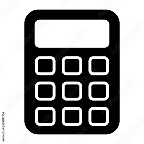 Unique vector of calculator in editable style, adding machine