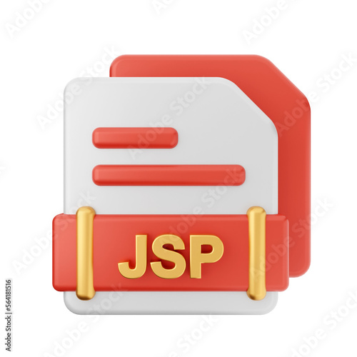 3d file type format jsp icon illustration photo