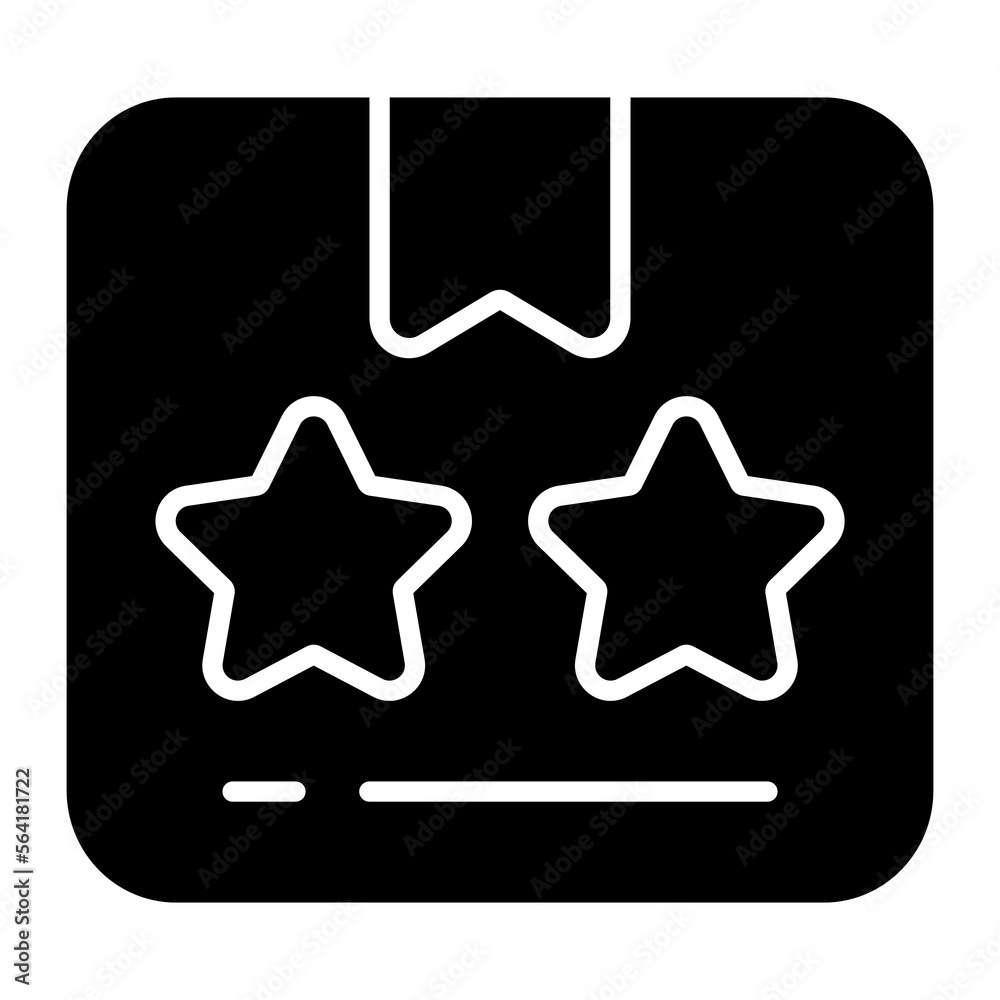 An icon of package with star, vector of logistics rating in editable style An icon of package with star, vector of logistics rating in editable style