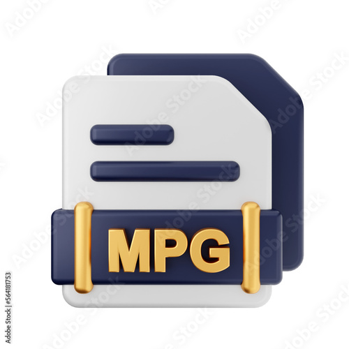 3d file type format mpg icon illustration photo