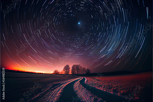 Astrophotography, Long exposure, sky, stars photo