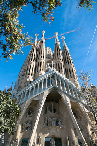 Sagrada Familia, religious building under construction in the city of Barcelona