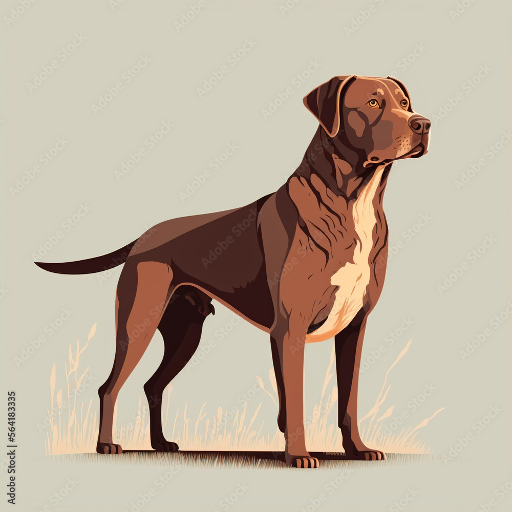 Dog in vector - generated by Generative AI