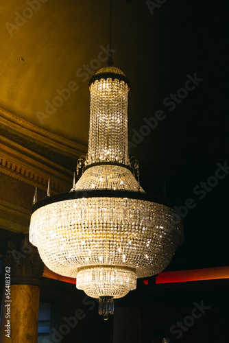chandelier in the night
