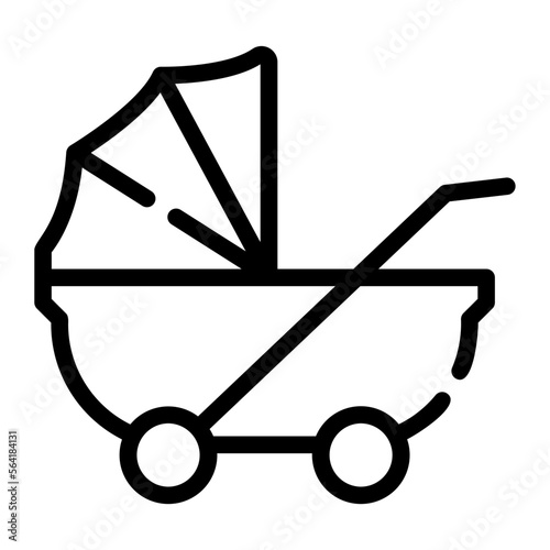 stroller line icon